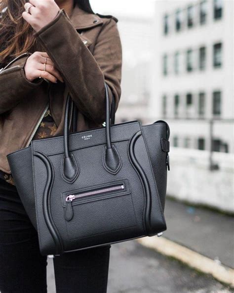 celine micro luggage bag black|celine luggage micro shopper calfskin.